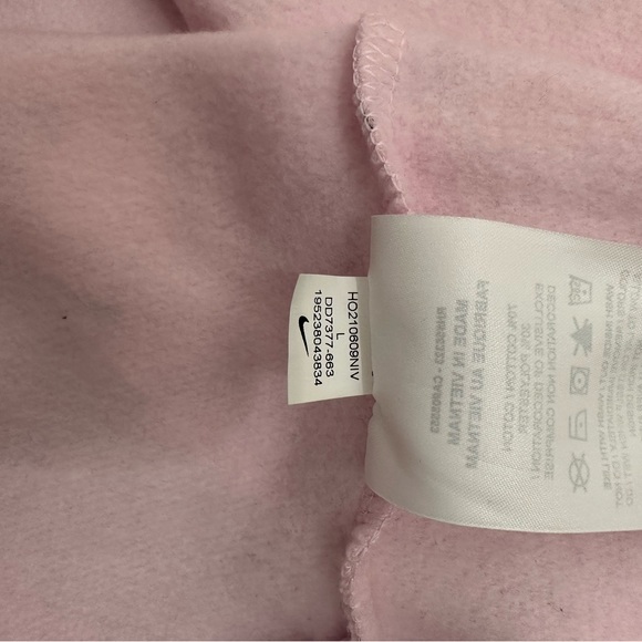 Girls Pink Nike Hoodie Sweatshirt Sz L 10-12 - Picture 6 of 9